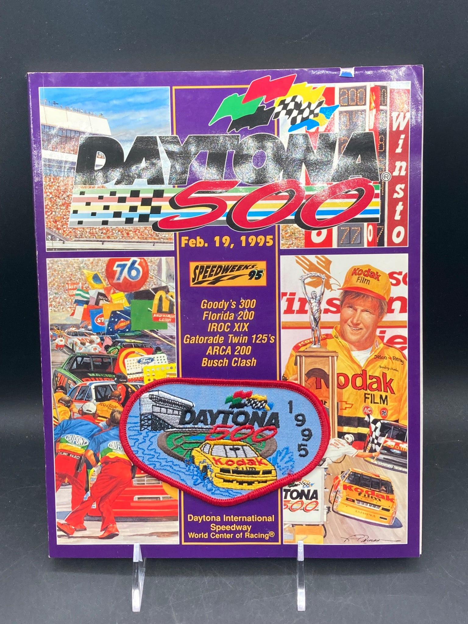 1995 Daytona 500 Program and Souvenir Patch, February 19, 1995 (1 of 7)