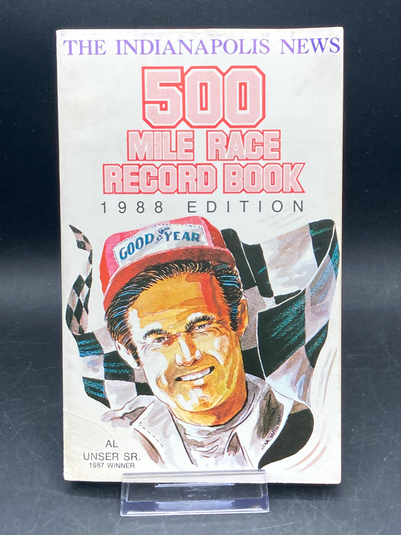 The Indianapolis News 500 Mile Race Record Book: 1988 Edition: 1988 edition of ‘500 Mile Race Record Book’ by Bill Pittman, published and copyrighted in 1988 by Indianapolis Newspapers, Inc., Indianapolis, Indiana. The book covers racing records, including de