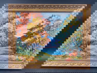 Original A.R. Murray Fall Landscape Oil Painting