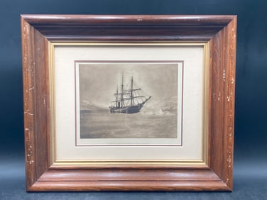 Terra Nova Arctic Expedition Ship Photo Print, Framed