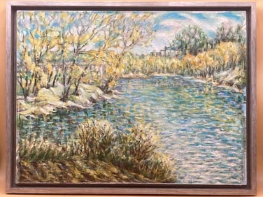 Original Ivan Shapoval ‘On Psla Landscape’ Oil Painting
