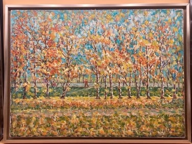 Original Ivan Shapoval ‘Autumn In The Park’ Framed Oil Painting