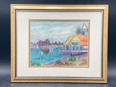 Vekins Signed Original Nautical Watercolor Painting