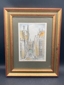 Johnny De Witte Signed Brugge, Belgium Lithograph