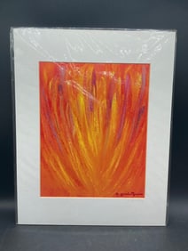 Pridon Goisashvili Signed Abstract Print, Matted