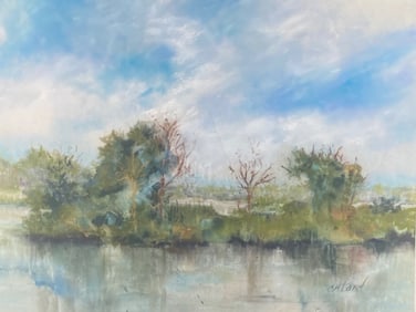Carolyn Land Original Spruce Creek Watercolor Painting
