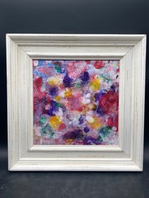 Original Angela Wakefield Spring Burst Series Abstract #03 Painting with CoA