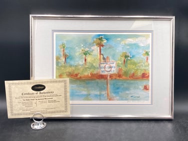 Karlene McConnell Signed “No Wake Zone" Giclee With CoA