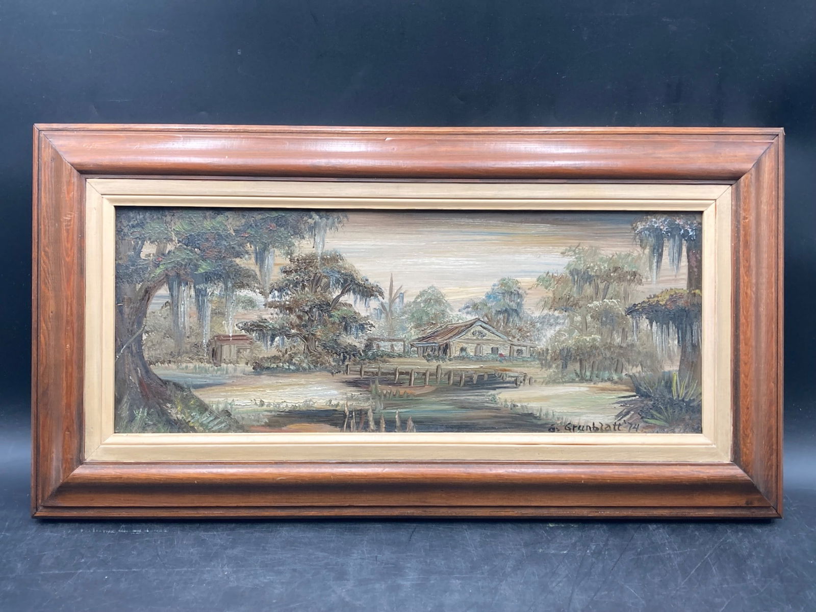 Original George Grunblatt Signed Louisiana Bayou Painting (1 of 7)