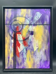 Original Chris Cruz Signed Contemporary Abstract Painting