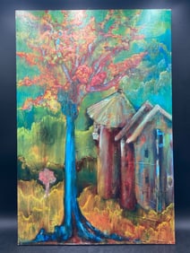 Original Rainey Dimmit Signed Landscape Oil Painting