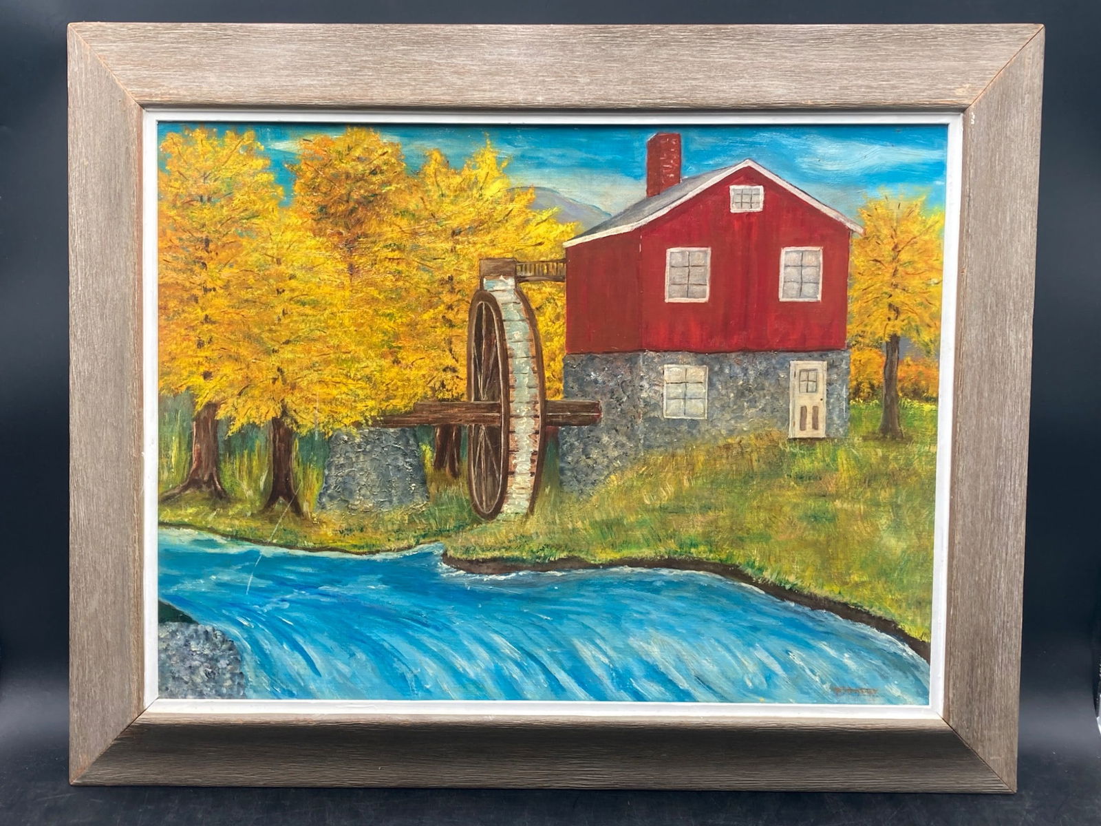 Original Willard Kelly â€œThe Red Millâ€? Framed Painting (1 of 12)