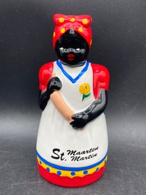 Saint Maarten Black Americana Porcelain Bell