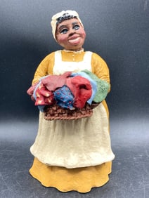 Black Americana Laundry Lady Figurine