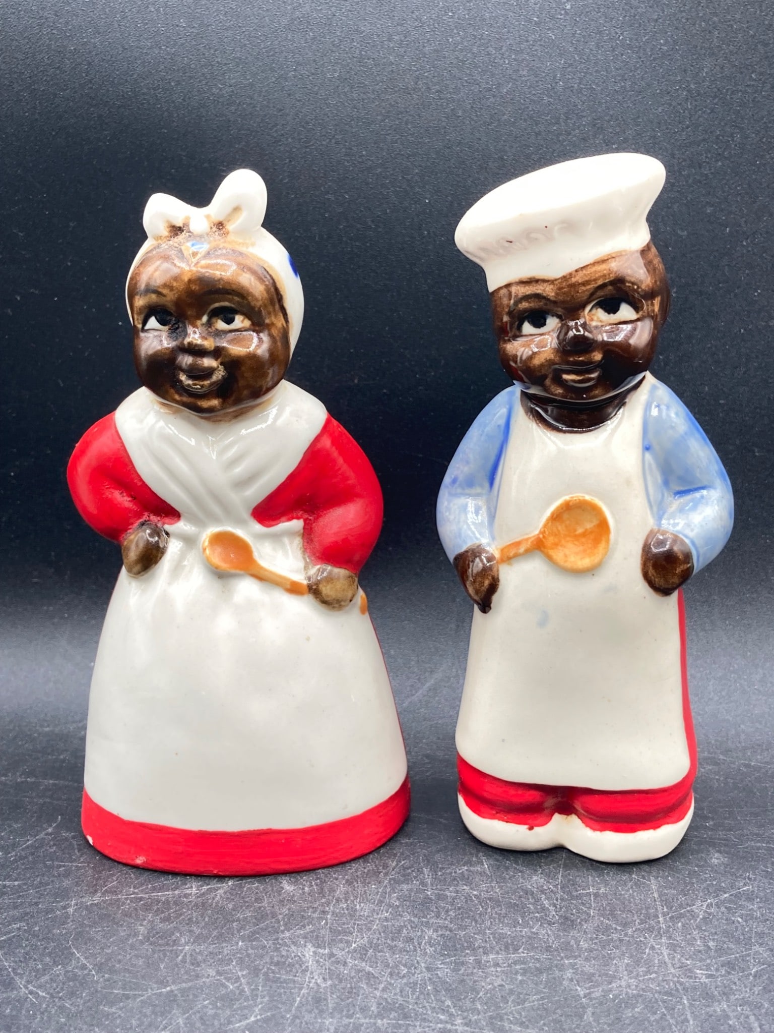 Relco Japan Black Americana Porcelain Salt & Pepper Shaker Set (1 of 10)