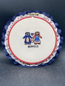 Black Americana Cross Stitch Decor
