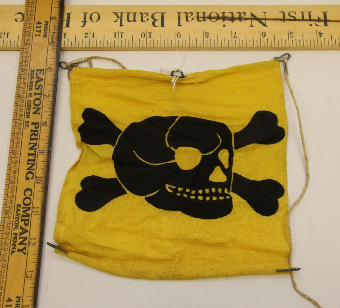 WWII NAZI GERMANY MINE FIELD FLAG