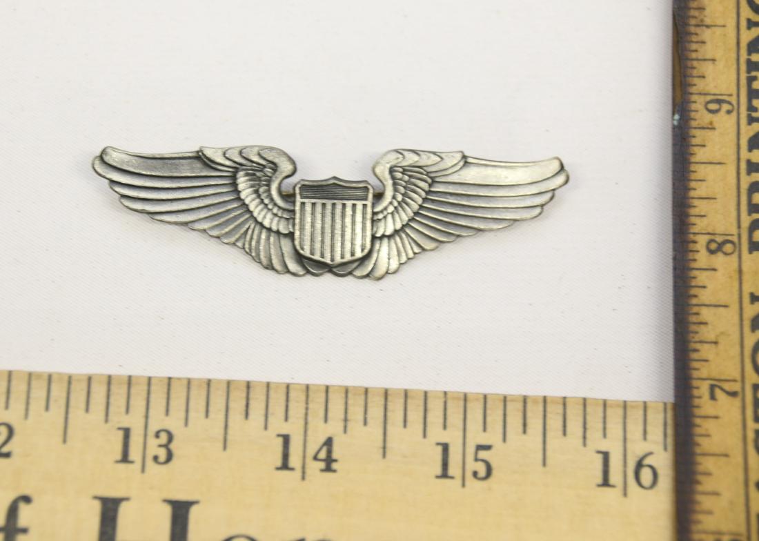 U.S. WWII PILOT WINGS BADGE: FULL SIZE - MARKED GEMSCO N.Y.