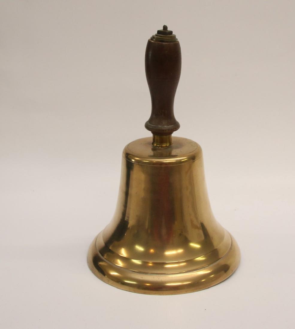 LARGE BRASS SCHOOL BELL (1 of 2)