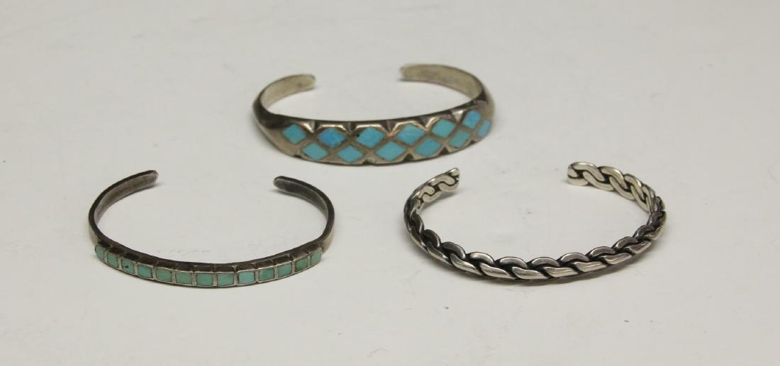 (3) STERLING CUFF BRACELETS (1 of 2)
