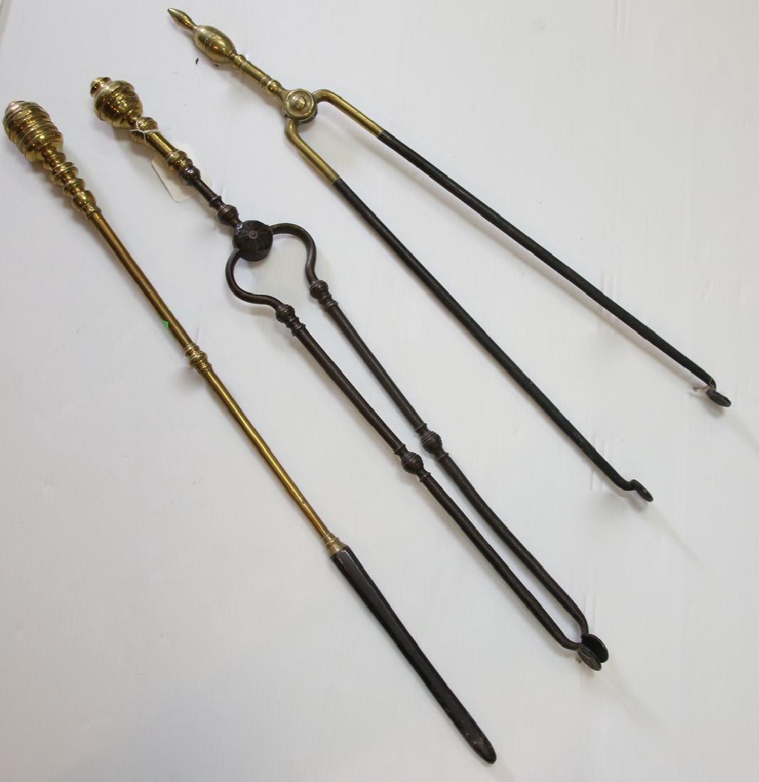 ANTIQUE FIREPLACE TOOL LOT (1 of 2)
