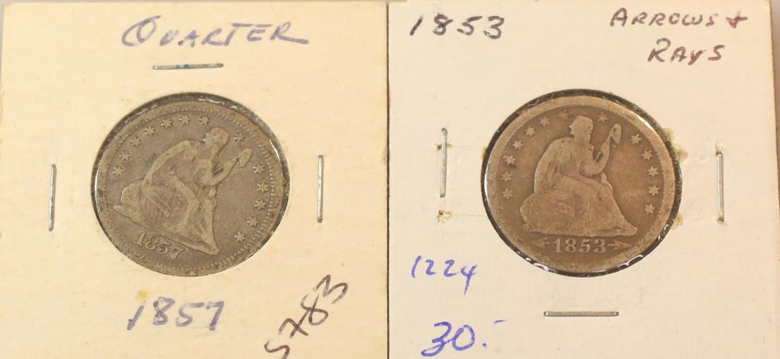(2) SEATED LIBERTY QUARTER'S (1 of 2)