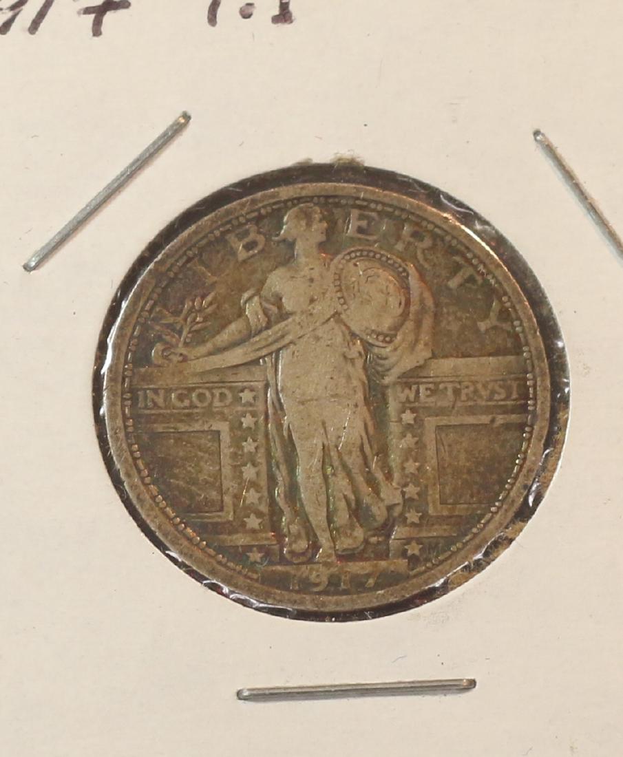 1917 STANDING LIBERTY QUARTER: TYPE 1
