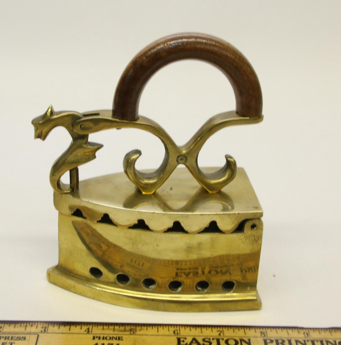 Medium Size Brass Charcoal Iron  w/ Griffin Latch (1 of 2)