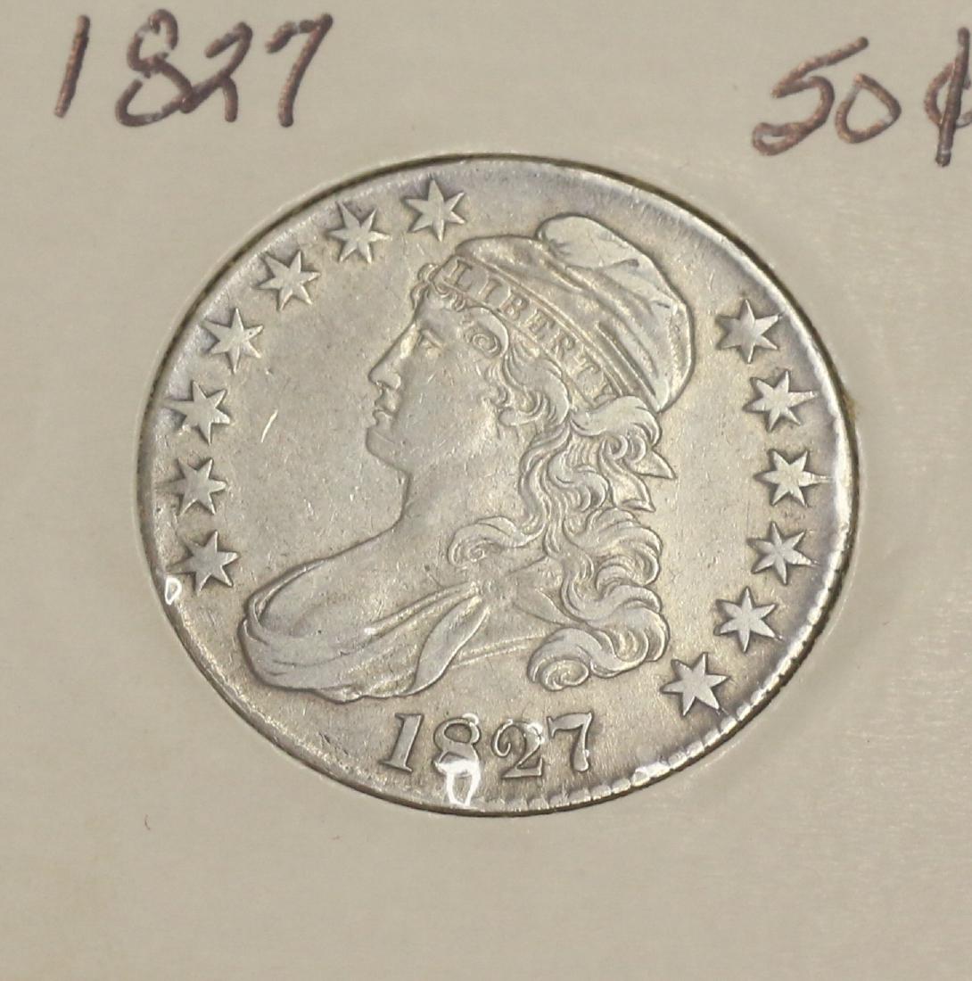 1827 BUST HALF DOLLAR (1 of 2)
