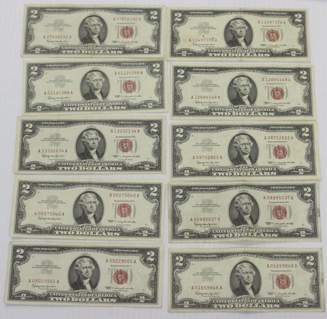 (10 $2.00 RED SEAL NOTES (1 of 2)