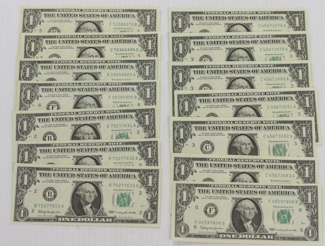 (14) $1.00 FEDERAL RESERVE NOTES (1 of 2)