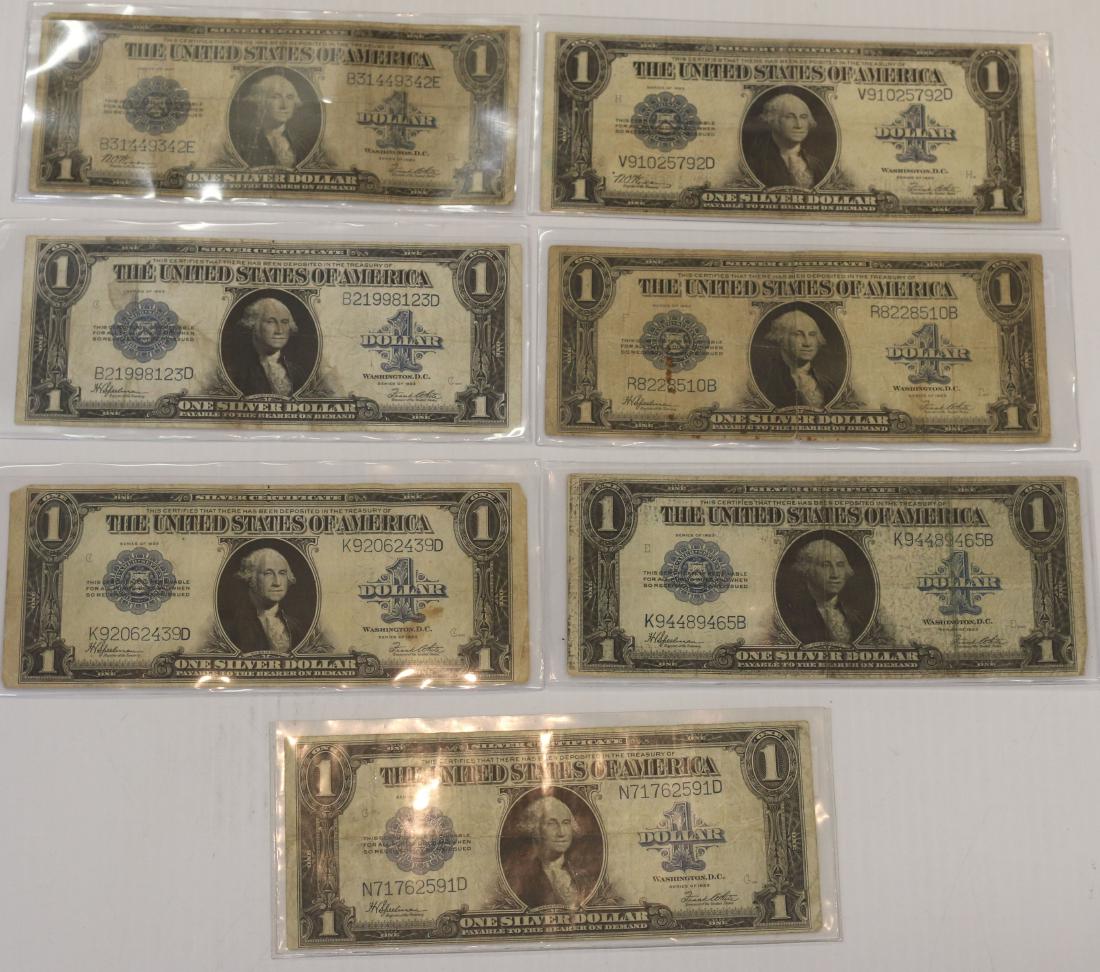 (7) SERIES OF 1923 $1.00 SILVER CERTIFICATES (1 of 2)