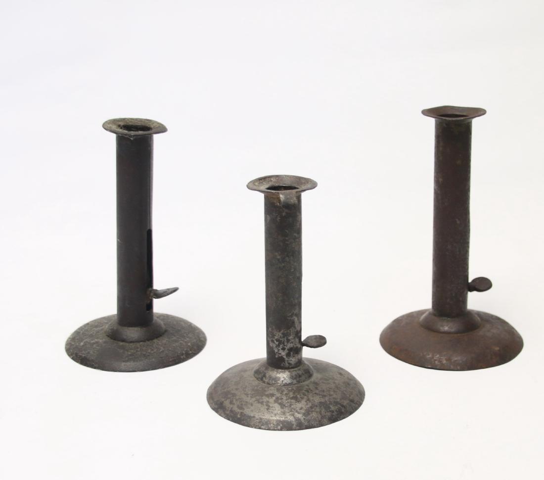 GROUP OF EARLY CANDLE HOLDERS (1 of 2)