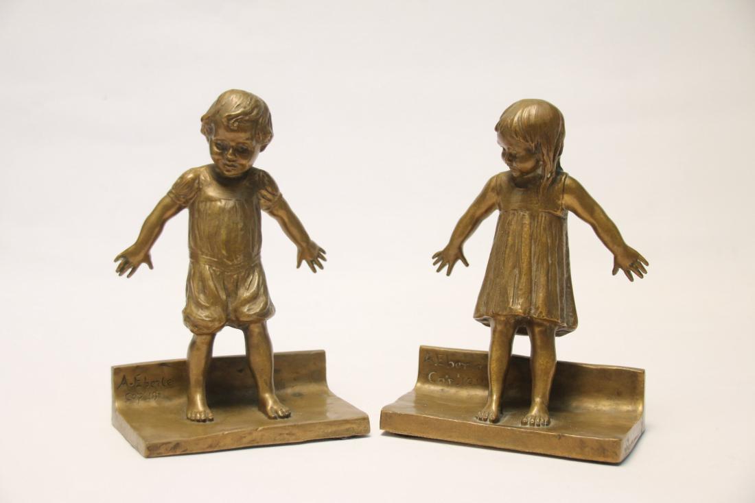 PR. OF BRASS BOOKENDS (1 of 4)