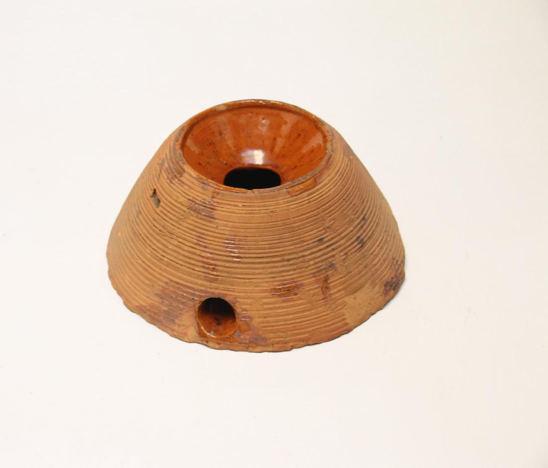 REDWARE ROACH TRAP: PENNSYLVANIA CIRCA 1840 7 1/2"