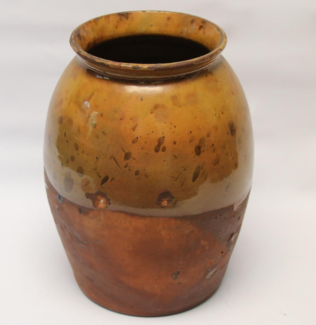 REDWARE GLAZED JAR (1 of 3)