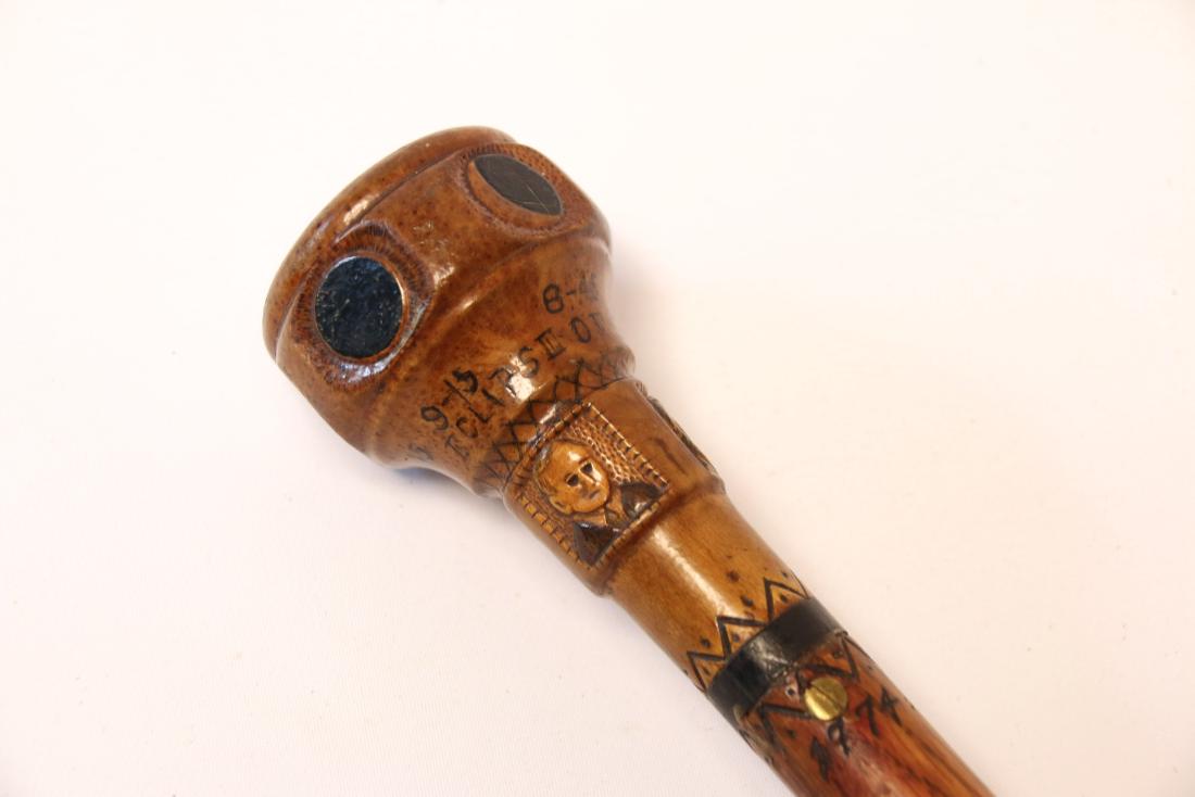 CARVED WOODEN WALKING STICK (1 of 6)