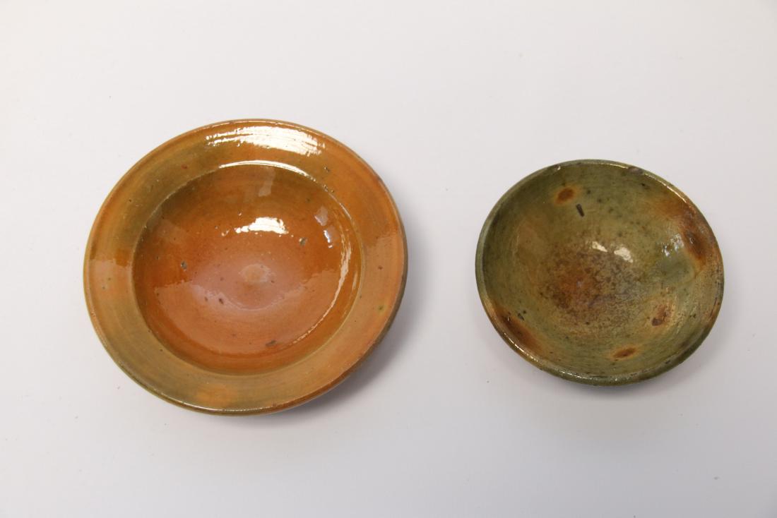 PR. OF REDWARE SHALLOW BOWLS (1 of 3)