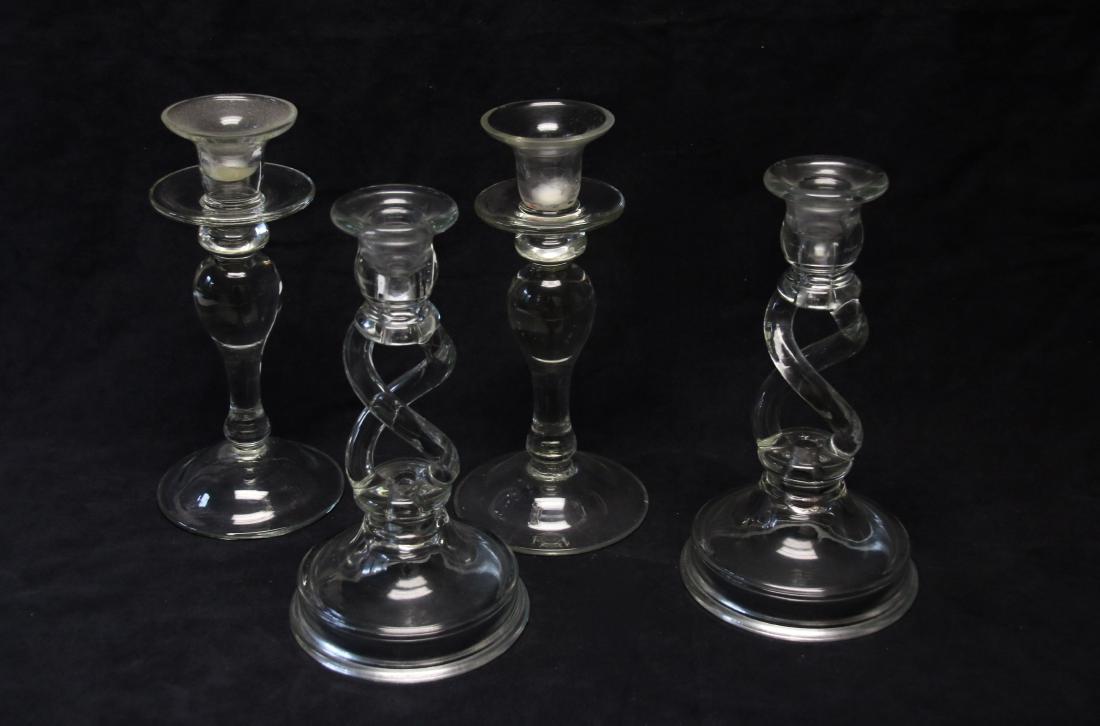 GROUP OF GLASS CANDLESTICKS (1 of 2)