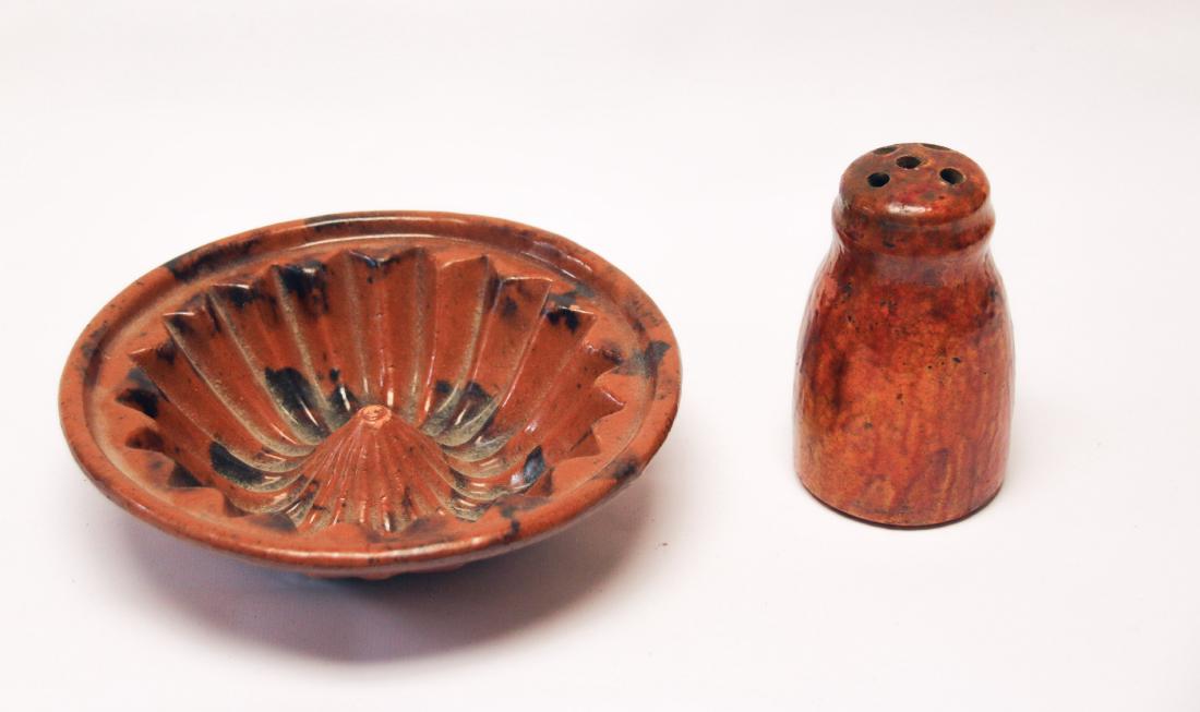 REDWARE FOOD MOLD AND SHAKER (1 of 3)