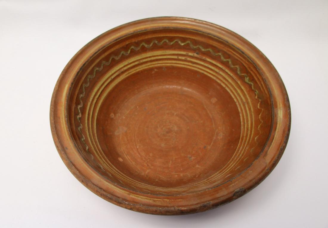 REDWARE SLIP DECORATED BOWL (1 of 3)