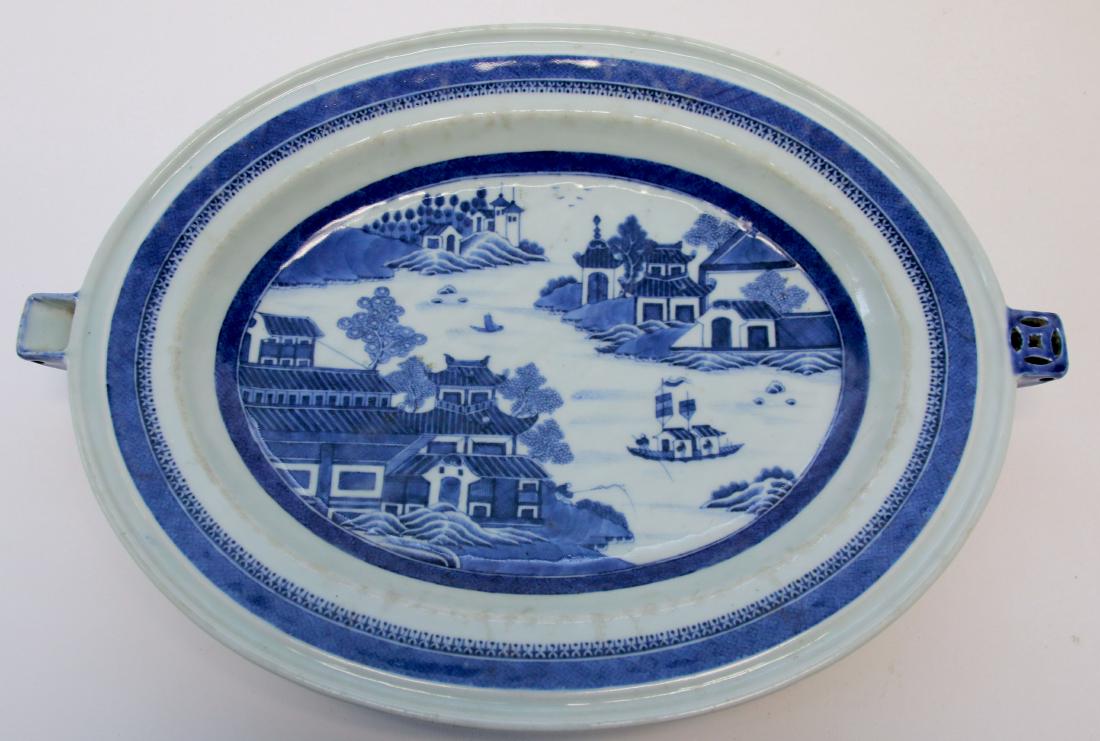 19TH CENTURY CHINESE EXPORT CANTON WARMING DISH (1 of 2)