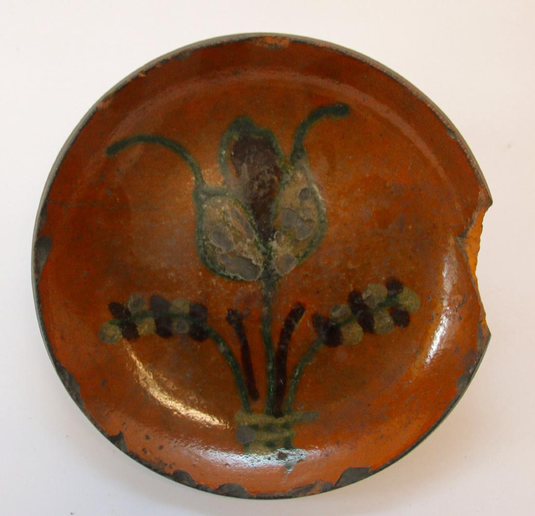 REDWARE SLIP DECORATED PIE PLATE (1 of 2)