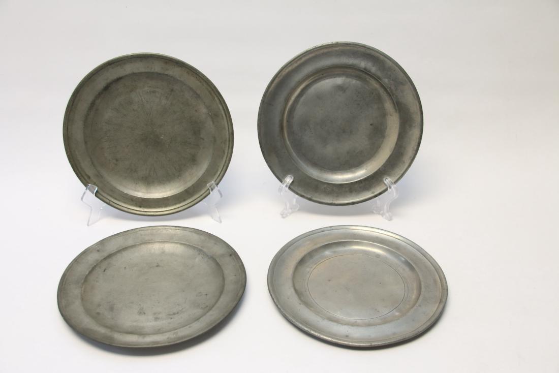 GROUP LOT OF PEWTER PLATES (1 of 3)