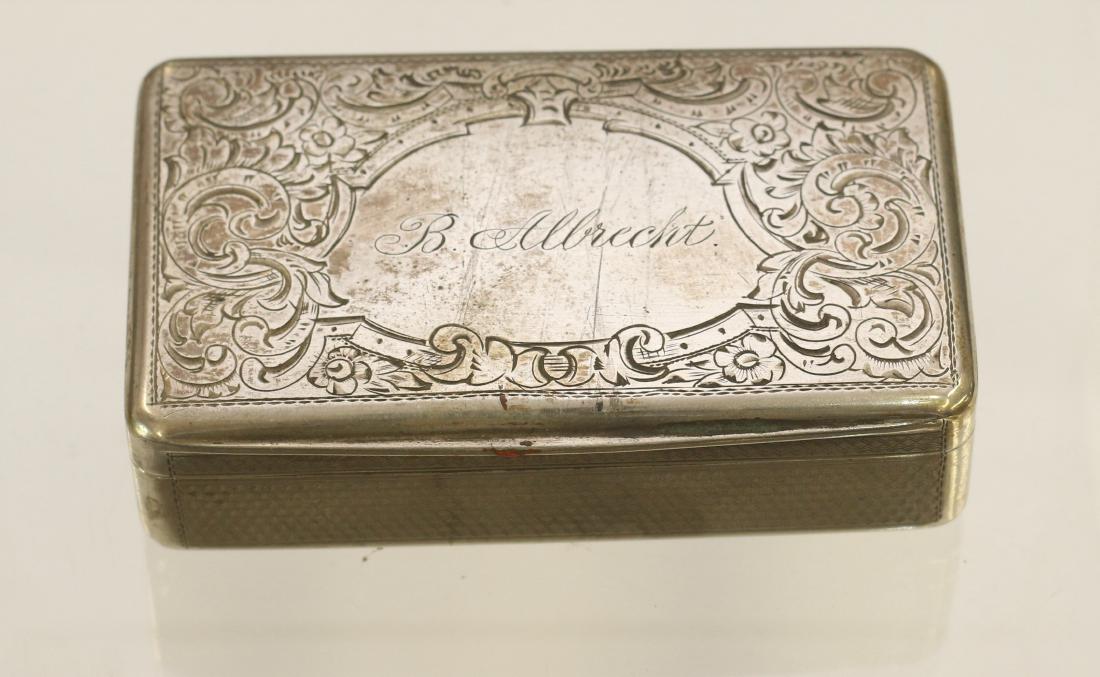 19TH CENTURY SILVER ENGRAVED BOX (1 of 3)
