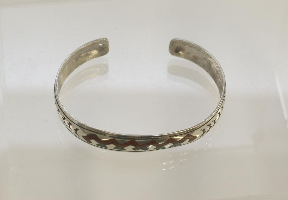 NATIVE AMERICAN STERLING SILVER  CUFF BRACELET (1 of 3)