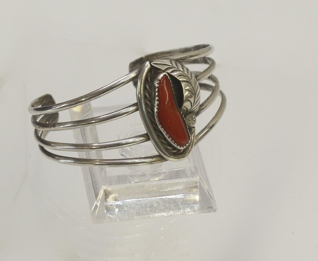 NATIVE AMERICAN STERLING SILVER  CUFF BRACELET (1 of 3)