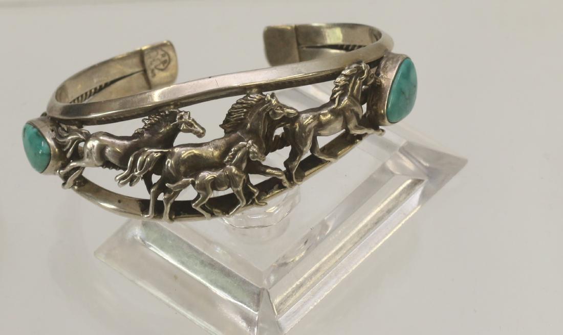 NATIVE AMERICAN STERLING CUFF BRACELET (1 of 3)
