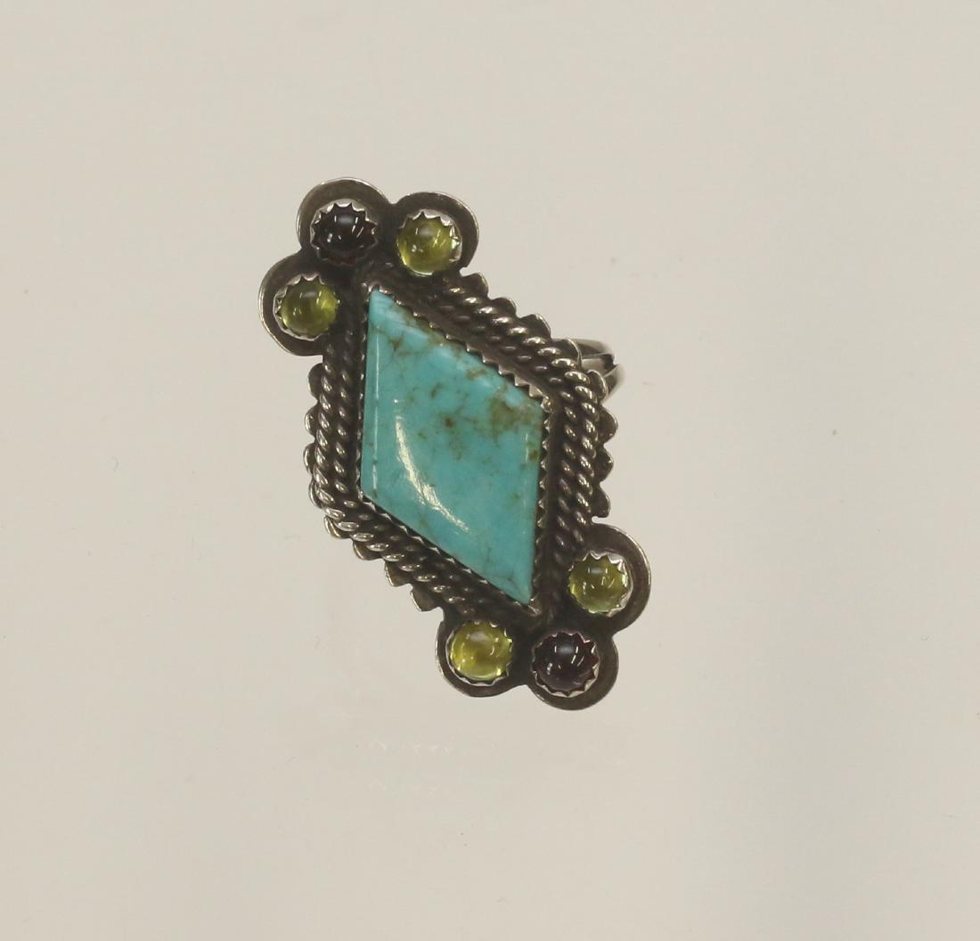 STERLING SILVER TURQUOISE RING (1 of 2)
