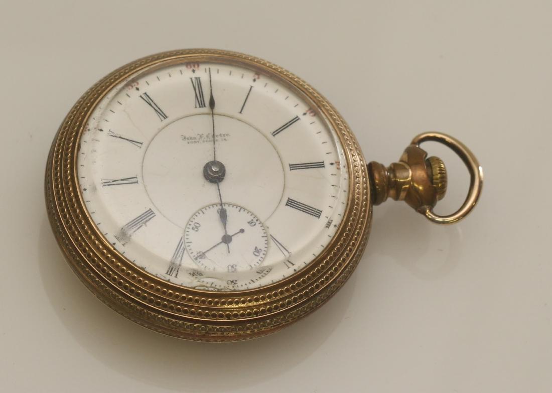 JOHN CARTER FORT RIDGE, IA POCKET WATCH: 17 JEWELS - SER# 1386879